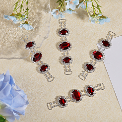 4 шт. посеребренные латунные подвески-соединители со стразами&nbsp;RB-CA0001-05A