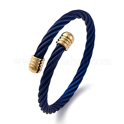 Браслеты-торсионы из нержавеющей стали 304 для женщин и мужчин BJEW-G584-18G-03