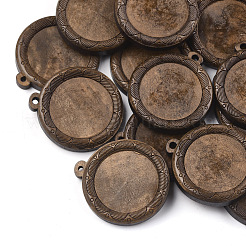 Деревянная подвеска кабошон настройки WOOD-S044-23