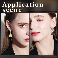 12 шт. 2-цветная латунная фурнитура для сережек-колец с микропаве из прозрачного кубического циркония&nbsp;ZIRC-BBC0003-47