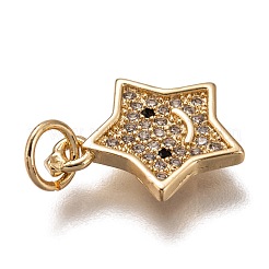 Латунные микропаве прозрачные кубические циркониевые подвески ZIRC-B002-52G