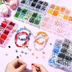 260 шт. 10 вида стеклянных бусин для запекания DGLA-YW0001-49