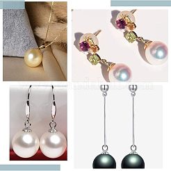 40 шт. 4 цвета ионного покрытия (IP) 304 нержавеющая сталь чаша жемчужные штифты скобы кулоны STAS-UN0032-70