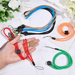 6 шт. 6-х цветные полиэстеровые ремешки для мобильных телефонов&nbsp;HJEW-GF0001-69