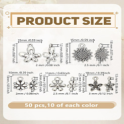 50шт 5 стиля подвески из сплава в тибетском стиле&nbsp;FIND-LP0006-71