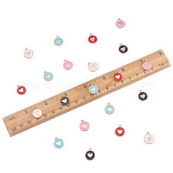 50шт 5 цвета сплава эмаль подвески&nbsp;ENAM-CJ0001-86