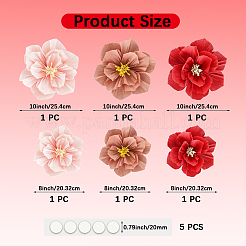 6 шт. искусственные цветы из гофрированной бумаги&nbsp;DIY-WH20007-272B