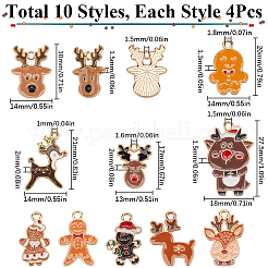 40шт 10 стиля подвески из сплава с эмалью&nbsp;ENAM-SC0005-74