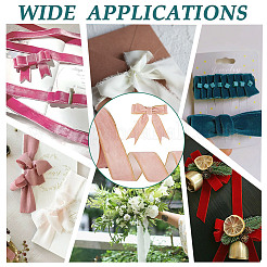 Односторонняя бархатная лента длиной 9 м с золотым краем. OCOR-WH0092-09B