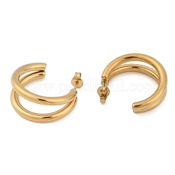 Ионное покрытие (ip) луна 304 нержавеющая сталь серьги-гвоздики для женщин&nbsp;X-EJEW-Z060-02G