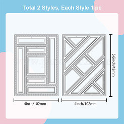 Углеродистая сталь разрезает трафареты DIY-WH0309-1478