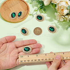 6 шт. стеклянных пуговиц на ножке&nbsp;BUTT-MA0001-17