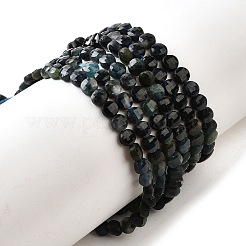 Окрашенные нити из натурального турмалина G-C179-A4mm-03