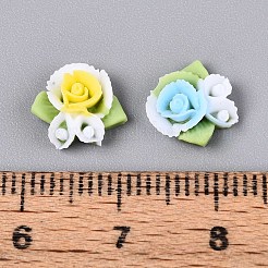 Кабошоны из непрозрачной смолы в виде цветка CRES-T025-24