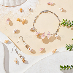 240 шт. бусины из натуральной ракушки и 45 шт. подвески из ракушек&nbsp;BSHE-PH0001-28