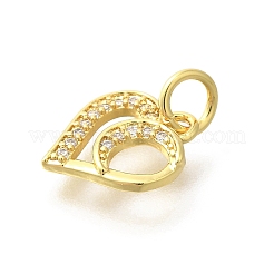 Латунные микропаве прозрачные подвески с фианитом&nbsp;KK-M297-13G