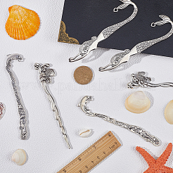 12 шт. 3 стиля тибетский стиль сплав закладки фурнитура с отверстием FIND-SC0006-63