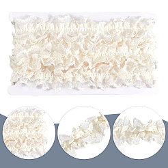 Хлопковая плиссированная эластичная кружевная лента OCOR-WH20006-30B