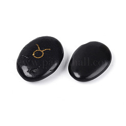 12 шт. образец натурального черного камня с изображением созвездий&nbsp;G-N360-02