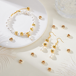 24 шт. двухцветные латунные бусины в форме узелков&nbsp;KK-GA0002-40