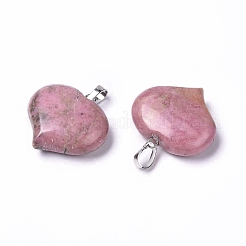 Природные подвески родонит G-G956-D12