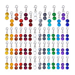 56шт. 14-х стилевые стеклянные подвесные украшения HJEW-PH02124