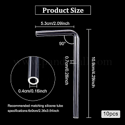 Прозрачная стеклянная трубка&nbsp;AJEW-WH0235-84