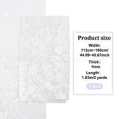 Полиэфирная вышитая кружевная ткань с волнистым краем OCOR-WH0086-03