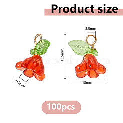 100шт прозрачные акриловые подвески&nbsp;PALLOY-DC00041