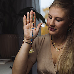 2 нити бусин из натурального хризоколла и лазурита G-GO0001-38A