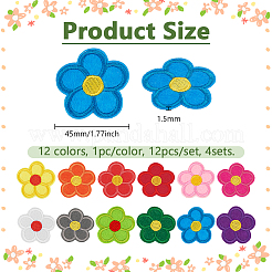 4 комплект самоклеящихся нашивок с компьютерной вышивкой PATC-FG0002-33