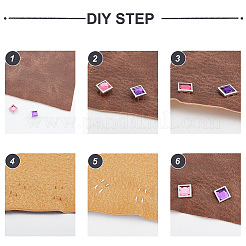 105 шт. 7-х цветные латунные бусины-коготь со стразами KK-WR0001-02