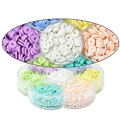 68гр 7-хцветные бусины из полимерной глины ручной работы&nbsp;CLAY-YW0002-21