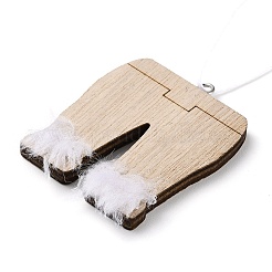 Рождественские незавершенные деревянные подвесные украшения WOOD-D026-01E