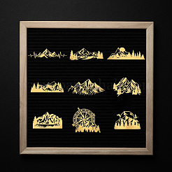 Никелевые декоративные наклейки DIY-WH0450-093