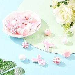 25шт 5 стиля силиконовые бусины&nbsp;FIND-YW0011-13