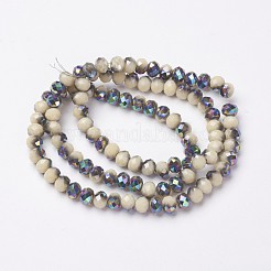 Гальванические непрозрачные стеклянные бусины&nbsp;EGLA-A034-P4mm-Q06