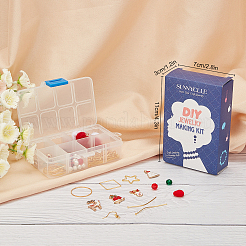 137 комплект сережек в рождественском стиле своими руками DIY-SC0015-14