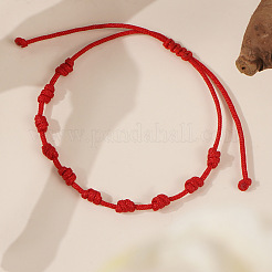 Регулируемые браслеты из полиэстерового плетеного шнура с узлами&nbsp;DX7383