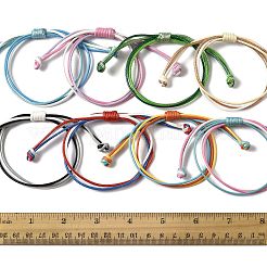 8шт 8 цвета корейский вощеный полиэстеровый шнур плетеный браслеты из бусин BJEW-FS00024