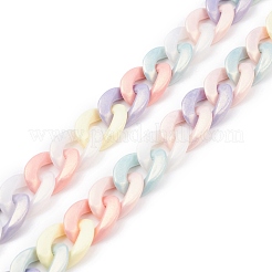 Окрашенные аэрозольной краской акриловые бордюрные цепи AJEW-JB01086