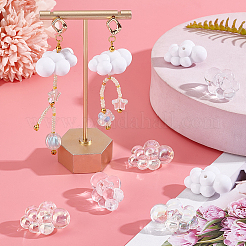 30 шт. 3-х цветные прозрачные и непрозрачные акриловые бусины&nbsp;TACR-GA0001-10