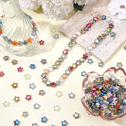 300шт 15 цвета гальванические прозрачные стеклянные бусины&nbsp;GLAA-PA0001-18