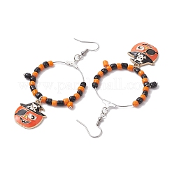 Болтающие серьги из стекла EJEW-JE05985