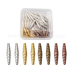 Сплавочные овальные бусины тибетского стиля &nbsp;TIBEB-TA0001-23-RS