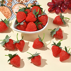 20 шт. смоляная имитация клубники&nbsp;AJEW-SP0003-29