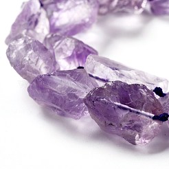 Грубые сырые натуральные аметистовые бисерные пряди G-G010-09