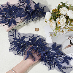 2 шт. химический волокнистый утюжок акриловый вышитый кружевной воротник&nbsp;DIY-ME0001-89A