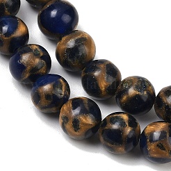 Синтетический золотой клинкер камень бисер пряди G-A283-B02-8mm