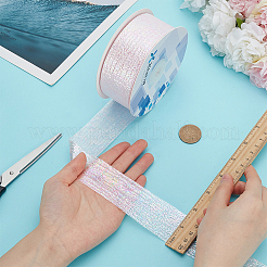 Лента из переливающегося полиэстера длиной 18 м. OCOR-WH0097-10B